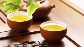 中国茶と秋にイメージ